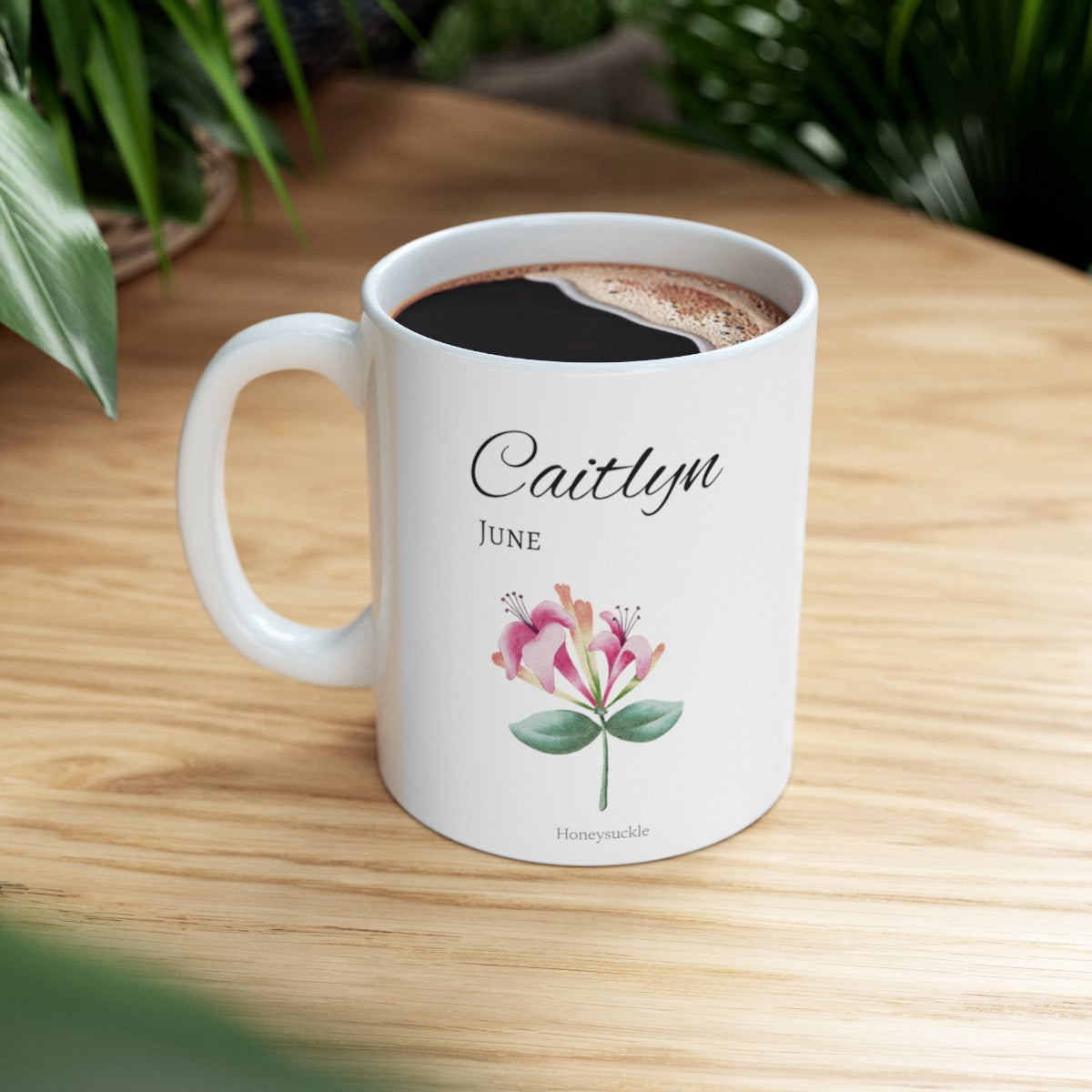 Birth Month Flower Mug Personalized With Any Name | Perfect Gift For Mom, Grandma, Sister, Aunt, Best Friend, Cousin, Birthday, Bridal Party
