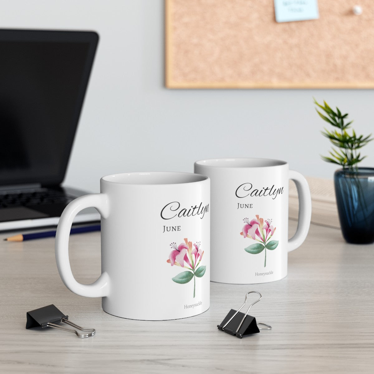 Birth Month Flower Mug Personalized With Any Name | Perfect Gift For Mom, Grandma, Sister, Aunt, Best Friend, Cousin, Birthday, Bridal Party