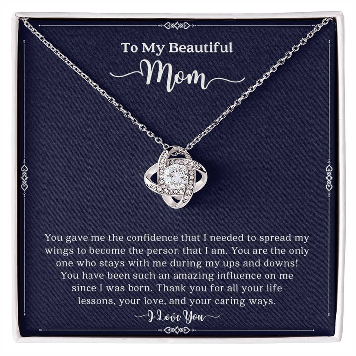 To My Mom from Your Daughter Ribbon Necklace – Always In My Heart