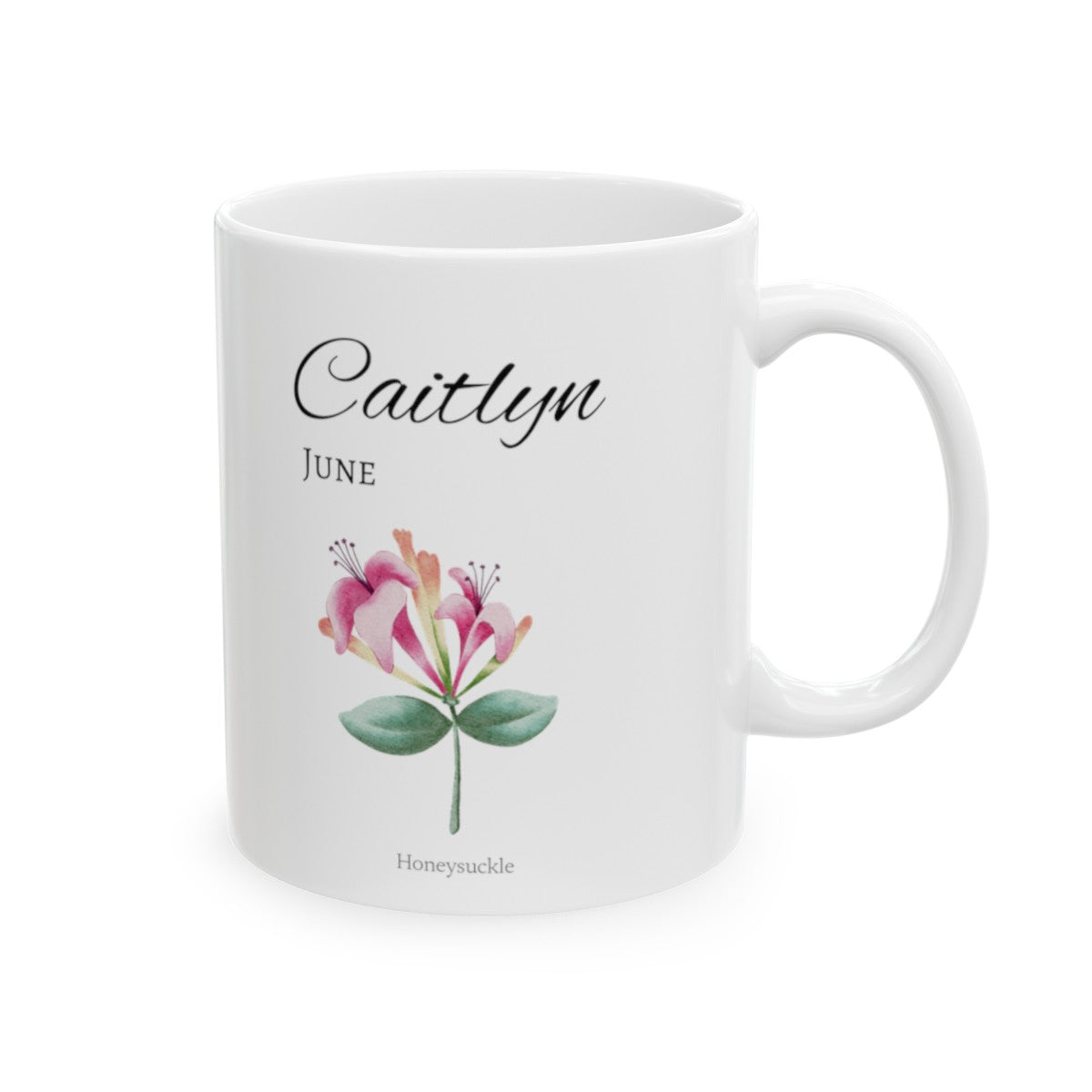 Birth Month Flower Mug Personalized With Any Name | Perfect Gift For Mom, Grandma, Sister, Aunt, Best Friend, Cousin, Birthday, Bridal Party